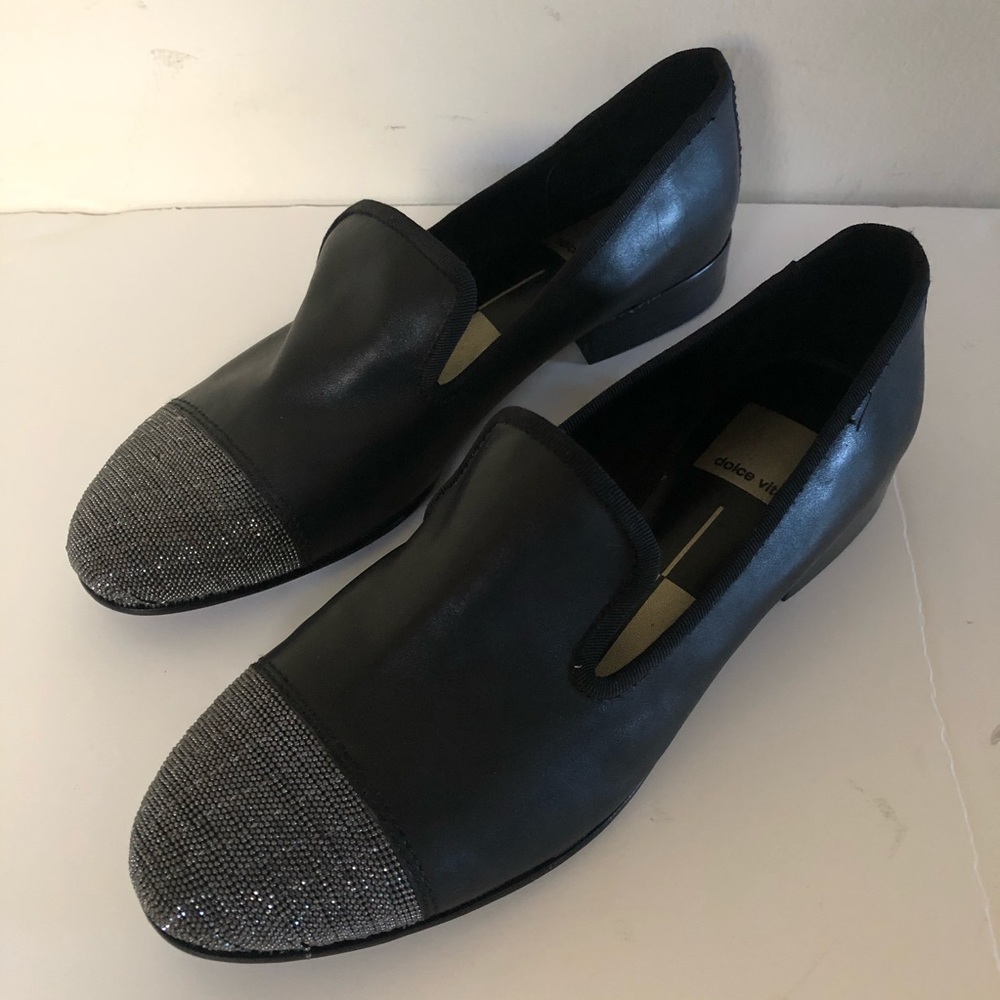 Dolce Vita black leather flats